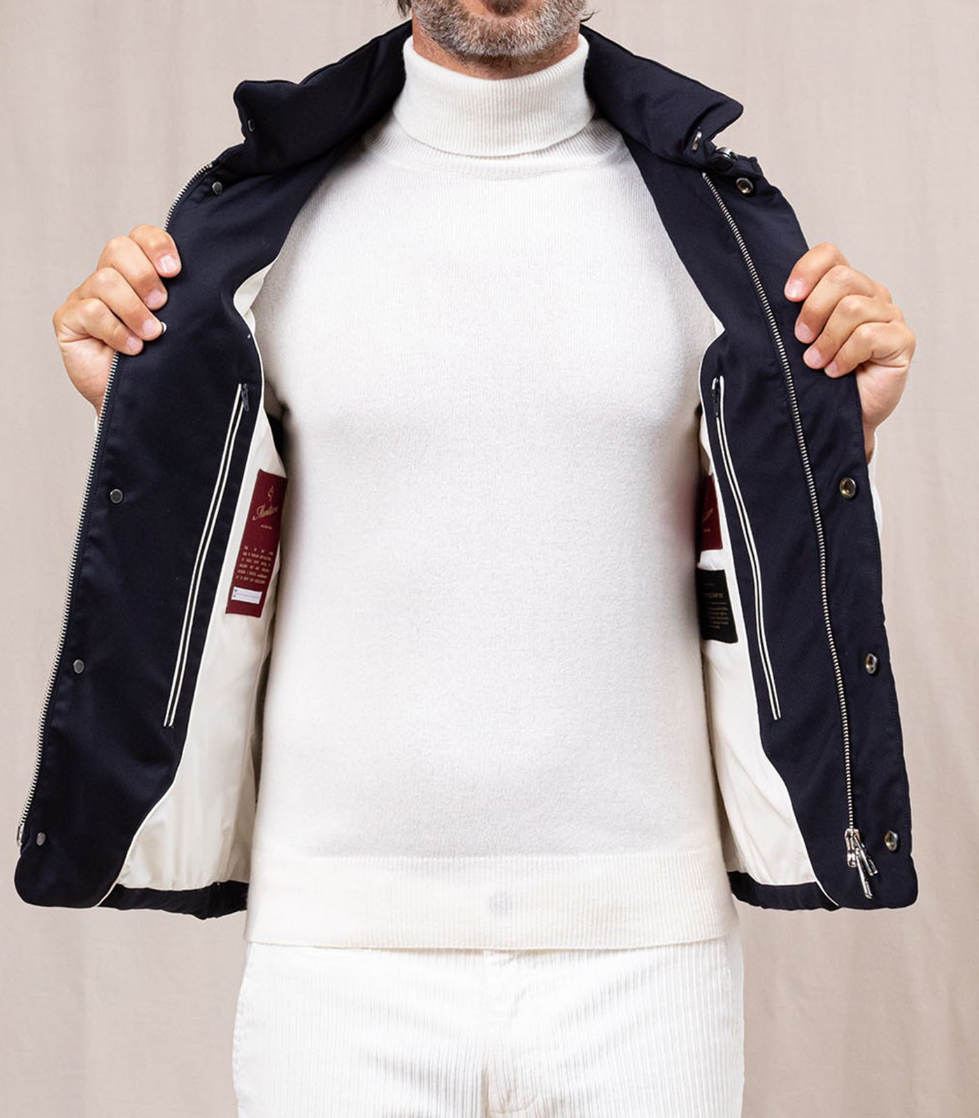 MONTECORE - Padded Gilet With Detachable Hood In Dark Blue