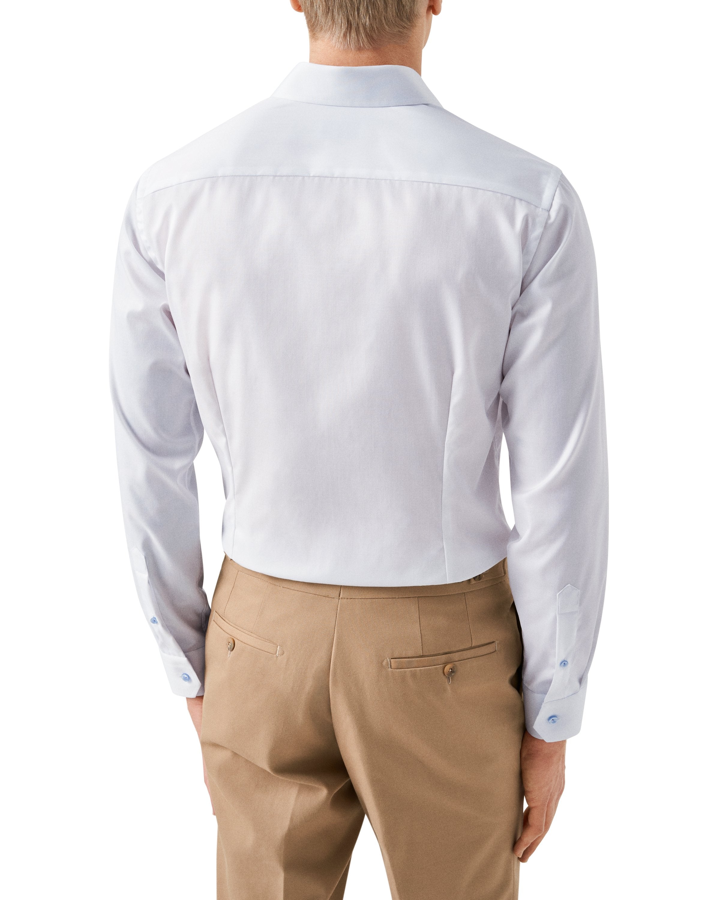 ETON - White CONTEMPORARY FIT Signature Twill Shirt - Geometric Contrast Details 10001210600
