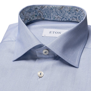 ETON - Blue SLIM FIT Cotton & TENCEL™ Lyocell Shirt 10001110726