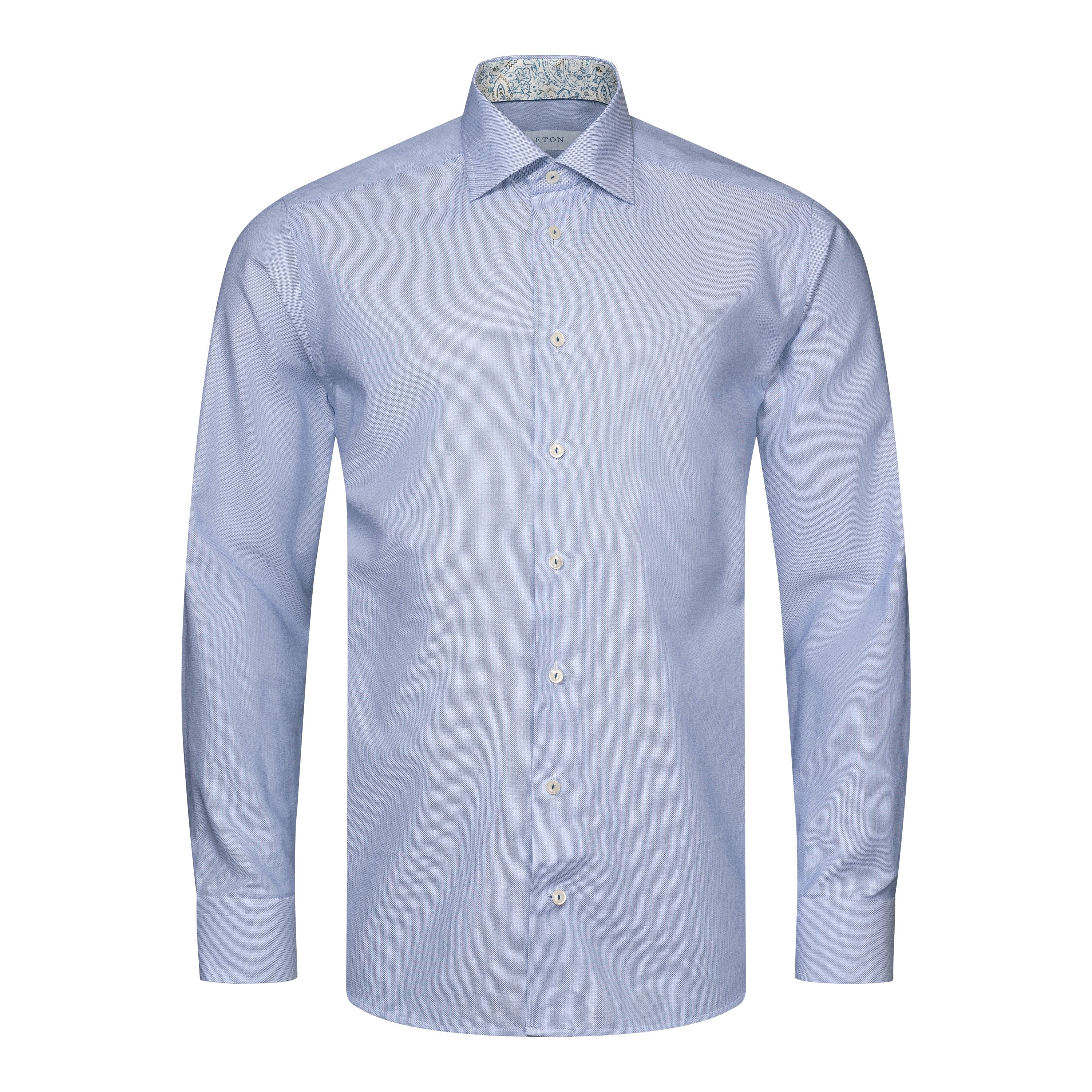 ETON - Blue SLIM FIT Cotton & TENCEL™ Lyocell Shirt 10001110726