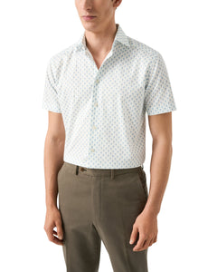 ETON - SLIM FIT Palm Tree Short Sleeve Signature Twill Shirt 10001354323