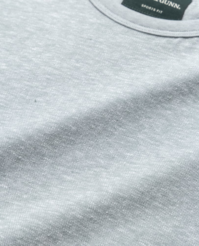 RODD & GUNN - FAIRFIELD Linen Blend T-Shirt in ASH PP0492