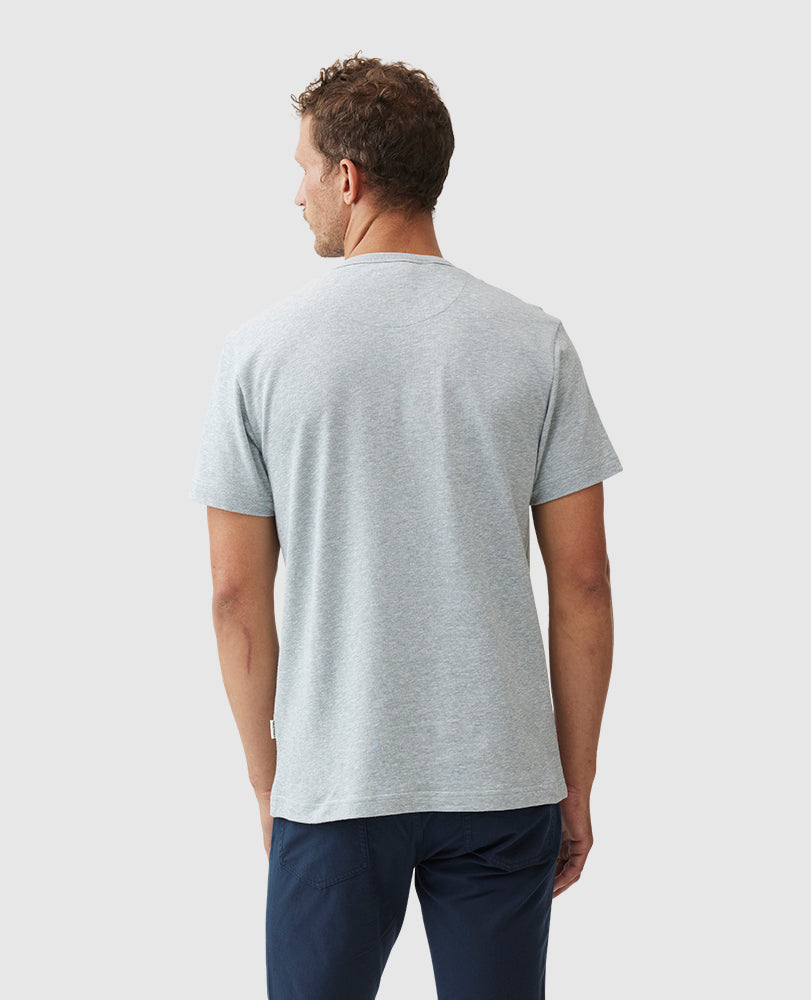 RODD & GUNN - FAIRFIELD Linen Blend T-Shirt in ASH PP0492