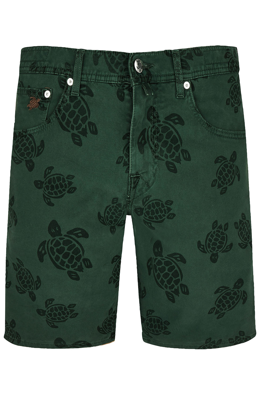 VILEBREQUIN - GARONNE 5-Pocket Denim Bermuda Shorts In Pine Green GRNC4V36-471