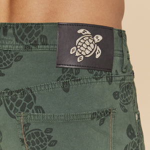 VILEBREQUIN - GARONNE 5-Pocket Denim Bermuda Shorts In Pine Green GRNC4V36-471