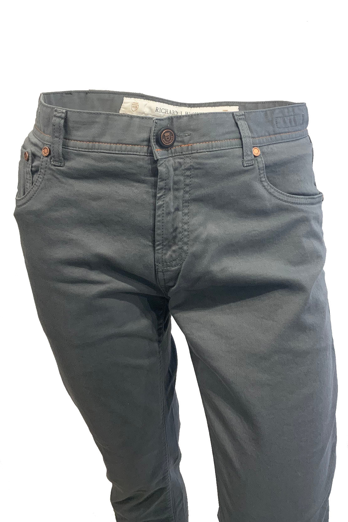 RICHARD J BROWN - TOKYO Model Slim Fit Stretch Cotton ICON Jeans In Grey T252.451