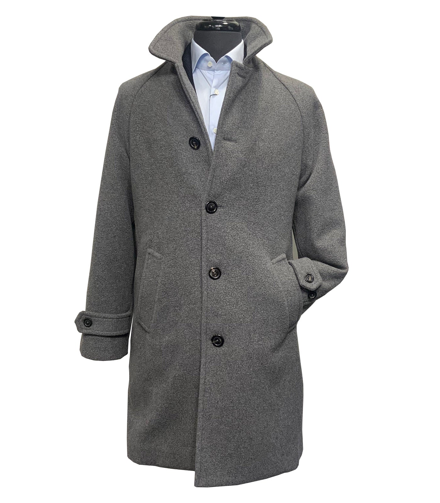 CIRCOLO 1901 - CN5102 Wool and Cashmere Overcoat in Grigio Melange