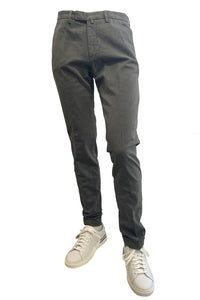 BRIGLIA 1949 - Grey Check Slim Fit Cotton Stretch Chinos BG03 423132