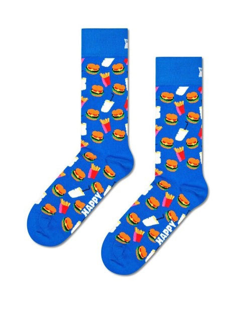 HAPPY SOCKS - Hamburger Socks in Blue - HAM01-6300