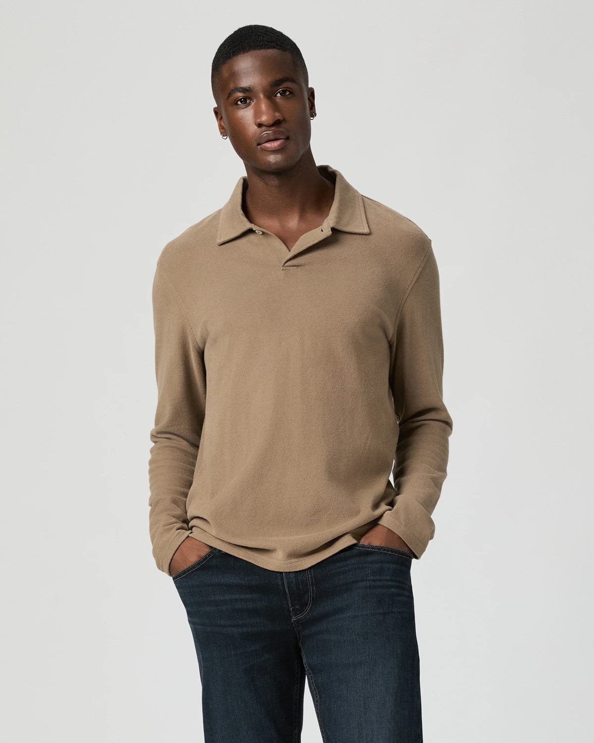 PAIGE - HAMMOND Long Sleeve Polo in HIGHLANDS M227N93-C514