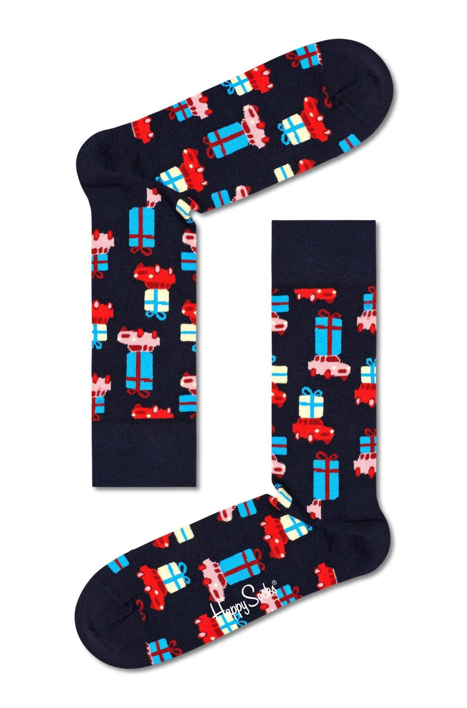 HAPPY SOCKS - Holiday Shopping Sock in Navy HSS01-6500