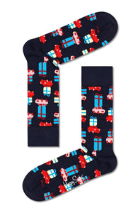HAPPY SOCKS - Holiday Shopping Sock in Navy HSS01-6500