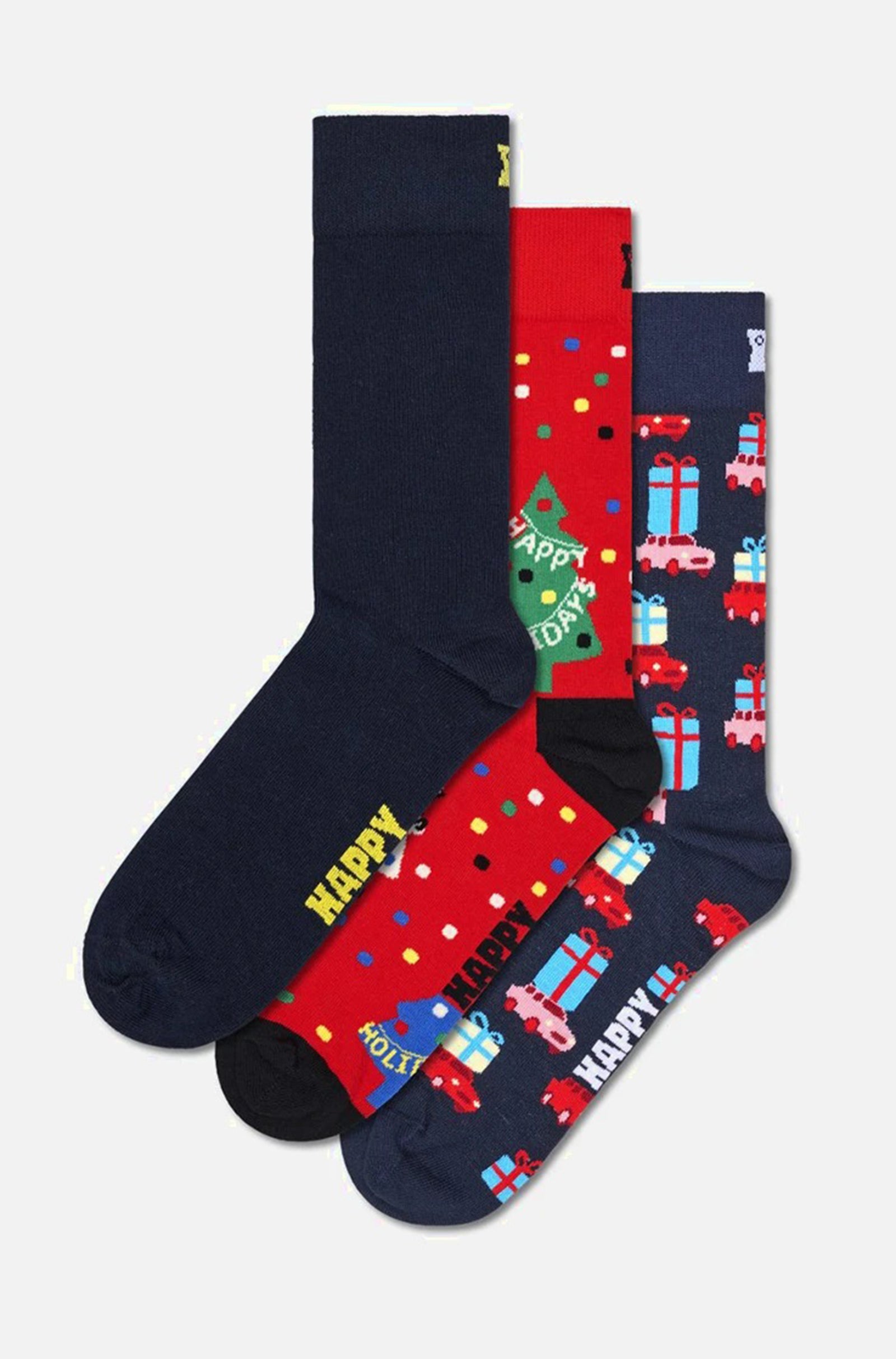 HAPPY SOCKS - 3 PACK Holiday Tree Gift Set P001739