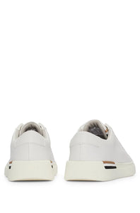 BOSS- CLINT_TENN White Leather Cupsole Trainers 50502885 100
