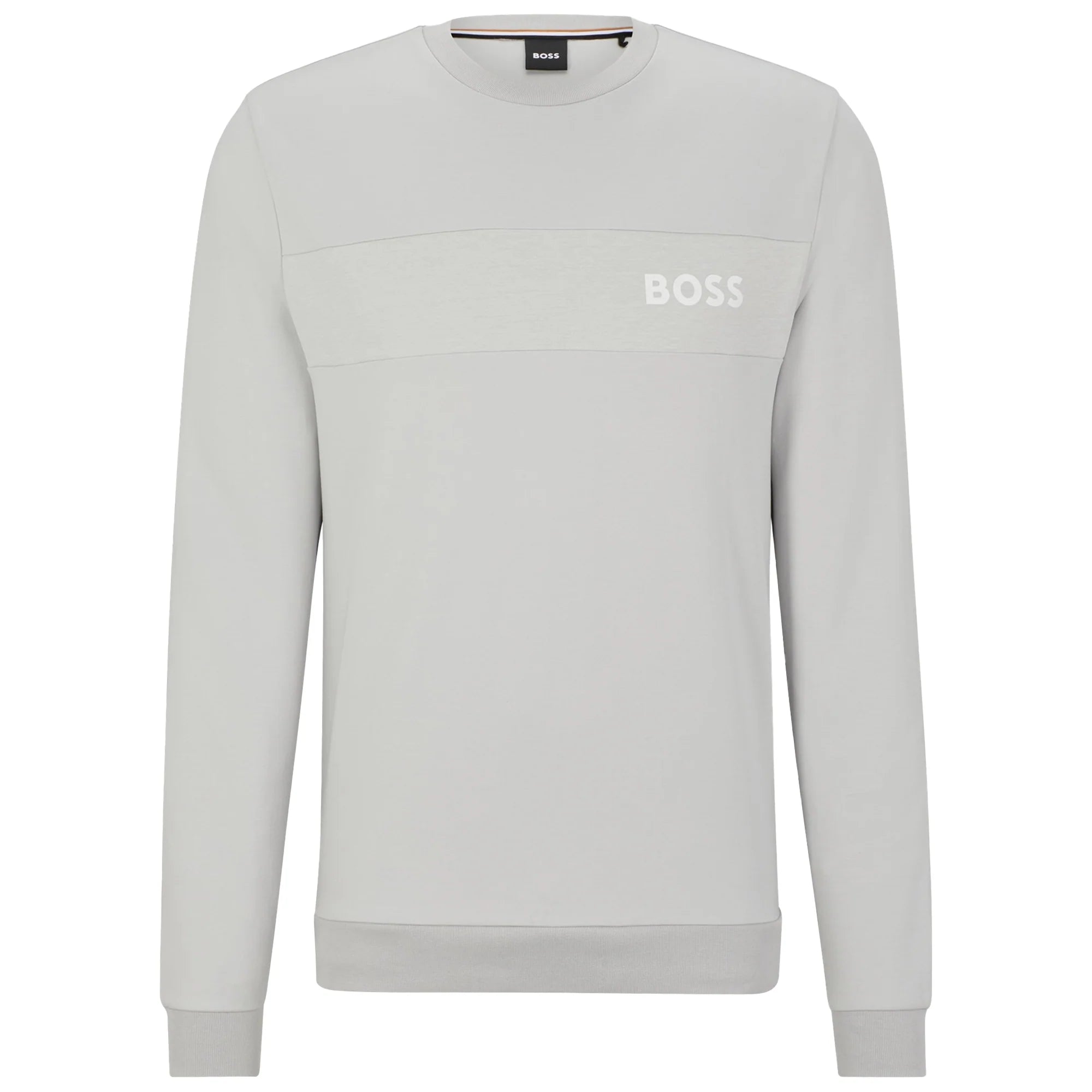 BOSS - COTTON-BLEND SWEATSHIRT WITH EMBROIDERED LOGO In Light Grey 50503061 057