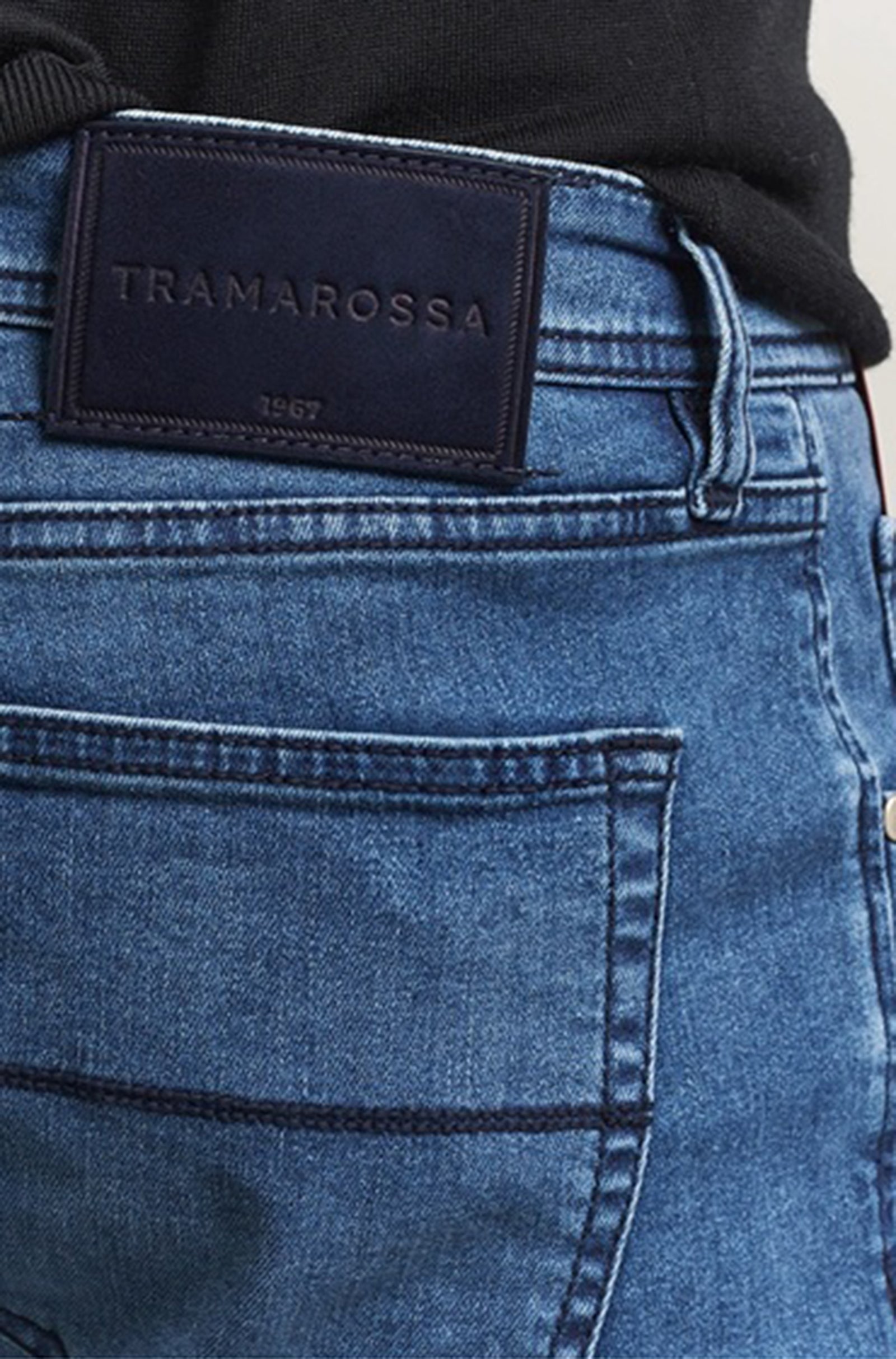 TRAMAROSSA - MICHELANGELO Stretch Jeans In Indigo Used Relax Blue Wash