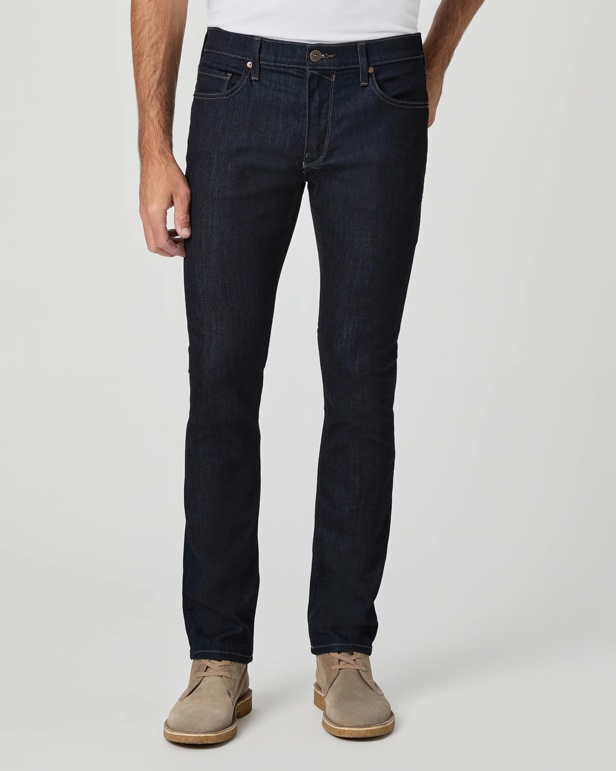 PAIGE - Transcend FEDERAL Slim Straight Jean in Dark IRVINGTON Wash M655697-C699