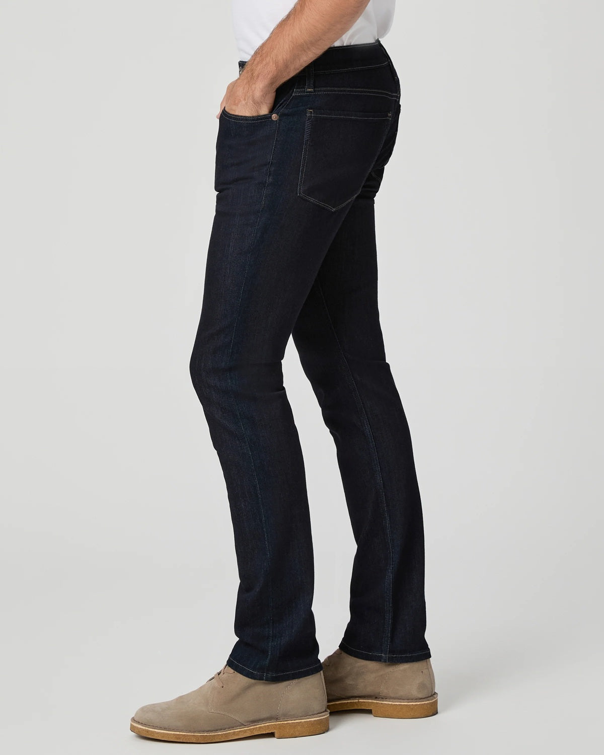 PAIGE - Transcend FEDERAL Slim Straight Jean in Dark IRVINGTON Wash M655697-C699