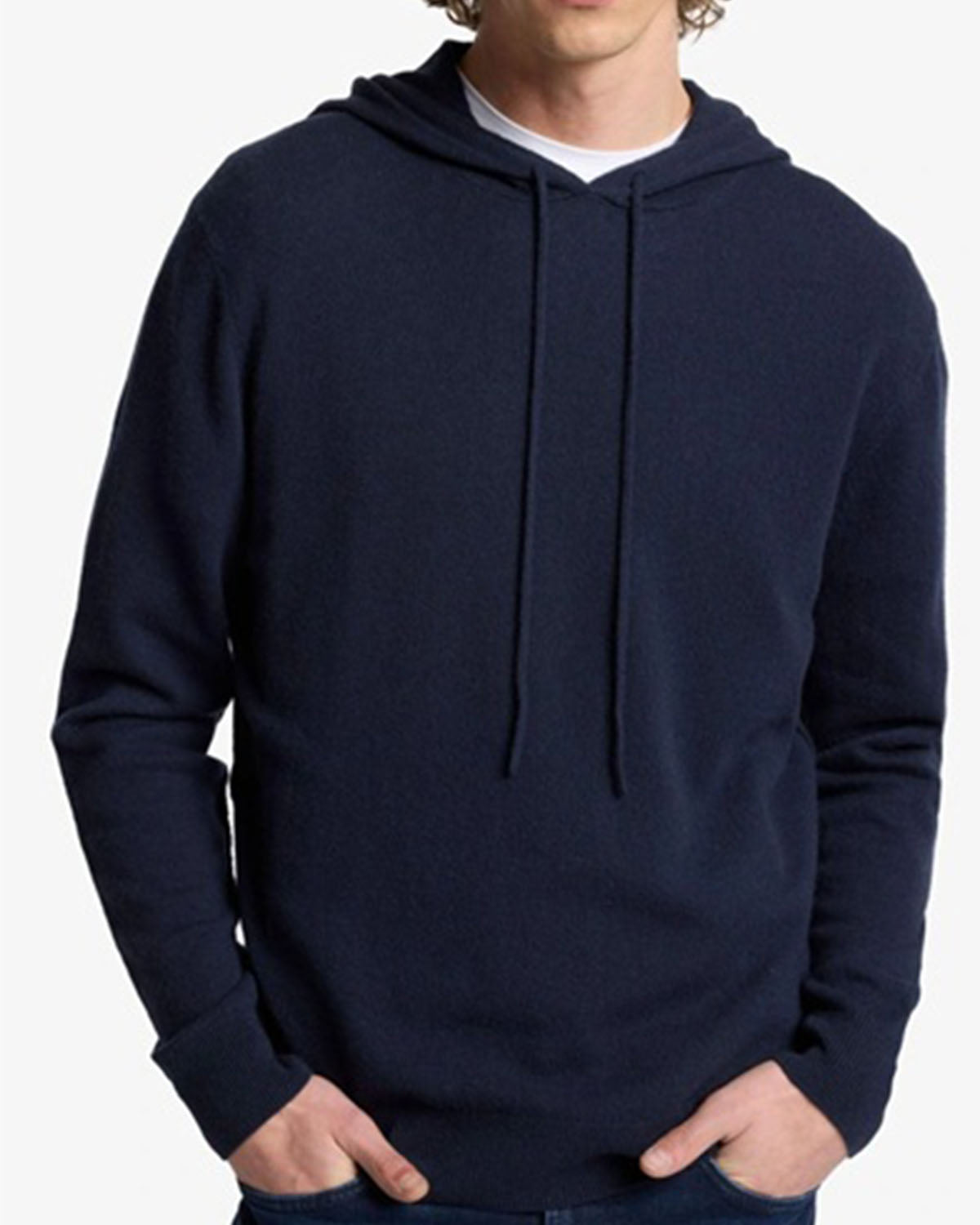 7 FOR ALL MANKIND - INK BLUE Cashmere Hoodie 7M0C0F16 - 1PJ