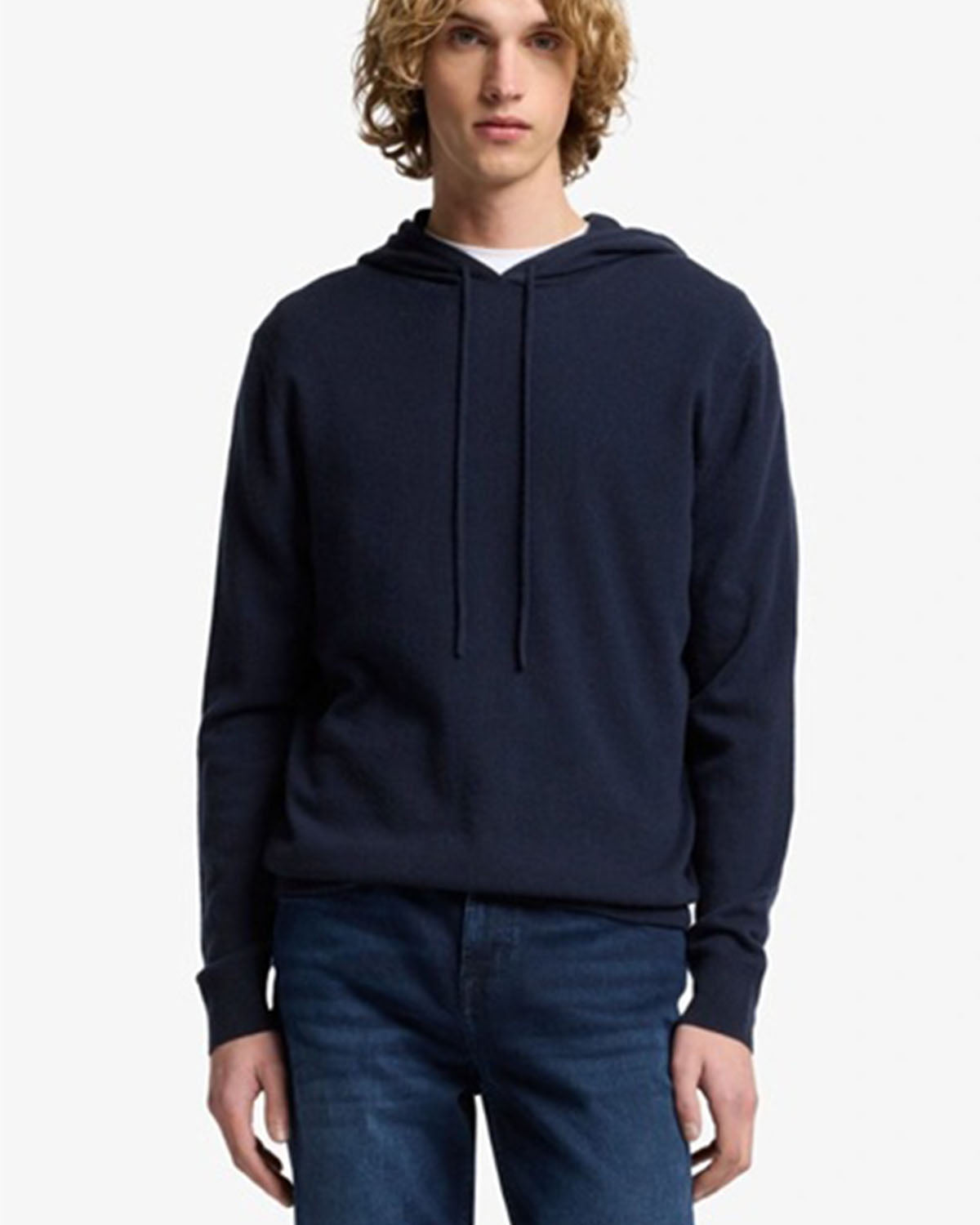 7 FOR ALL MANKIND - INK BLUE Cashmere Hoodie 7M0C0F16 - 1PJ