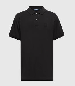 PSYCHO BUNNY - JAMES Premium Pique Polo Shirt in BLACK