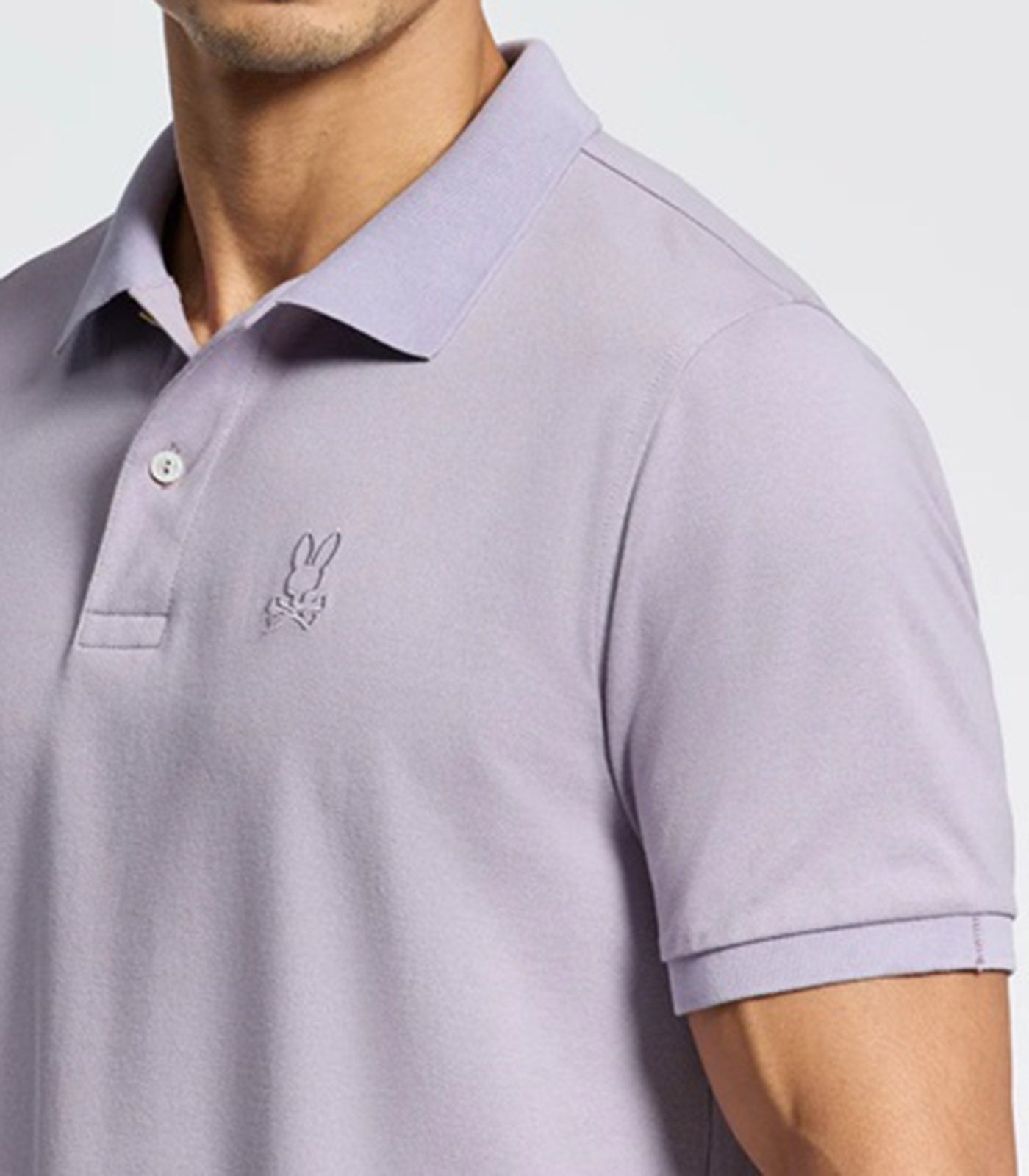 PSYCHO BUNNY - JAMES Premium Pique Polo Shirt in MAUVE SHADOWS