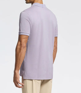 PSYCHO BUNNY - JAMES Premium Pique Polo Shirt in MAUVE SHADOWS