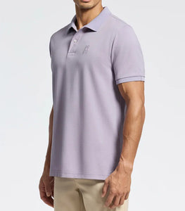 PSYCHO BUNNY - JAMES Premium Pique Polo Shirt in MAUVE SHADOWS