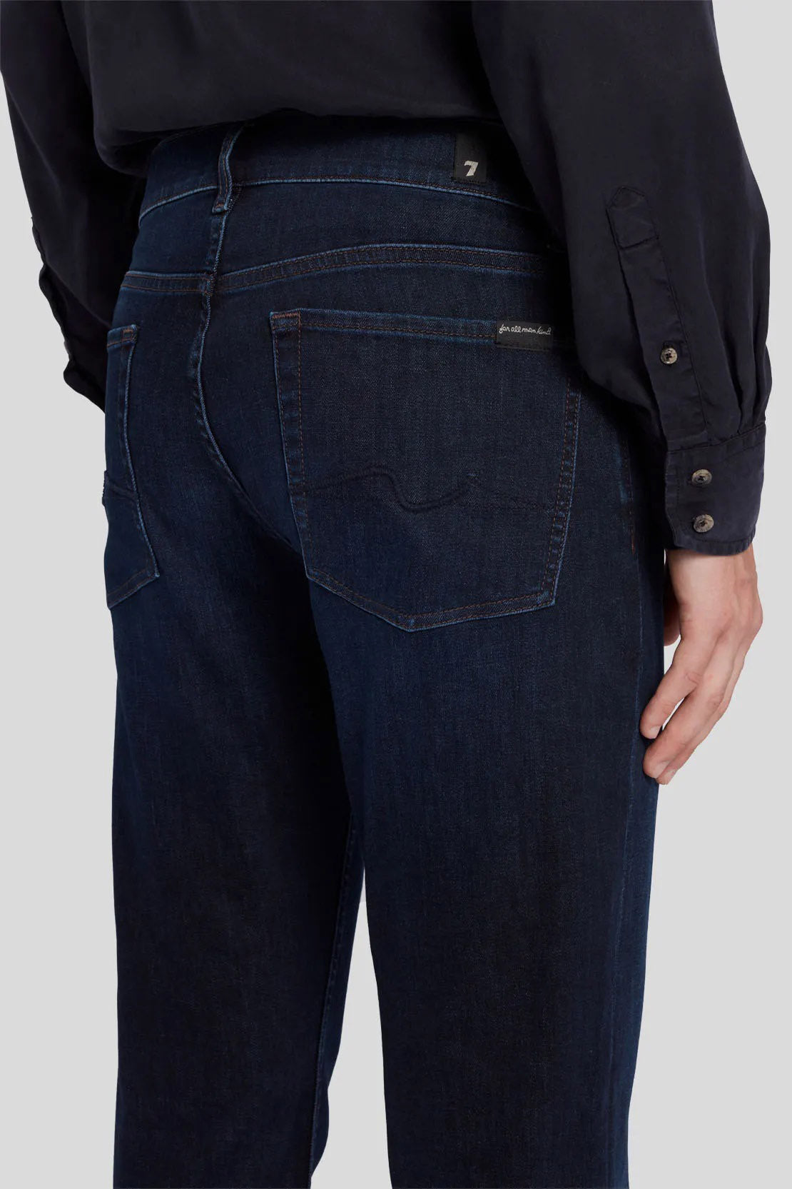 7 FOR ALL MANKIND - SLIMMY Luxe Performance Jeans in Dark Blue Rotation Wash JSMSB800AR