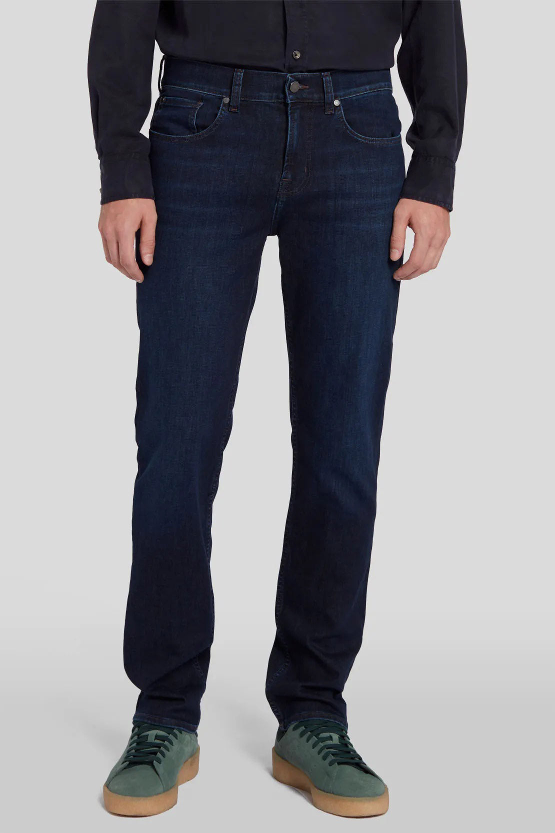 7 FOR ALL MANKIND - SLIMMY Luxe Performance Jeans in Dark Blue Rotation Wash JSMSB800AR