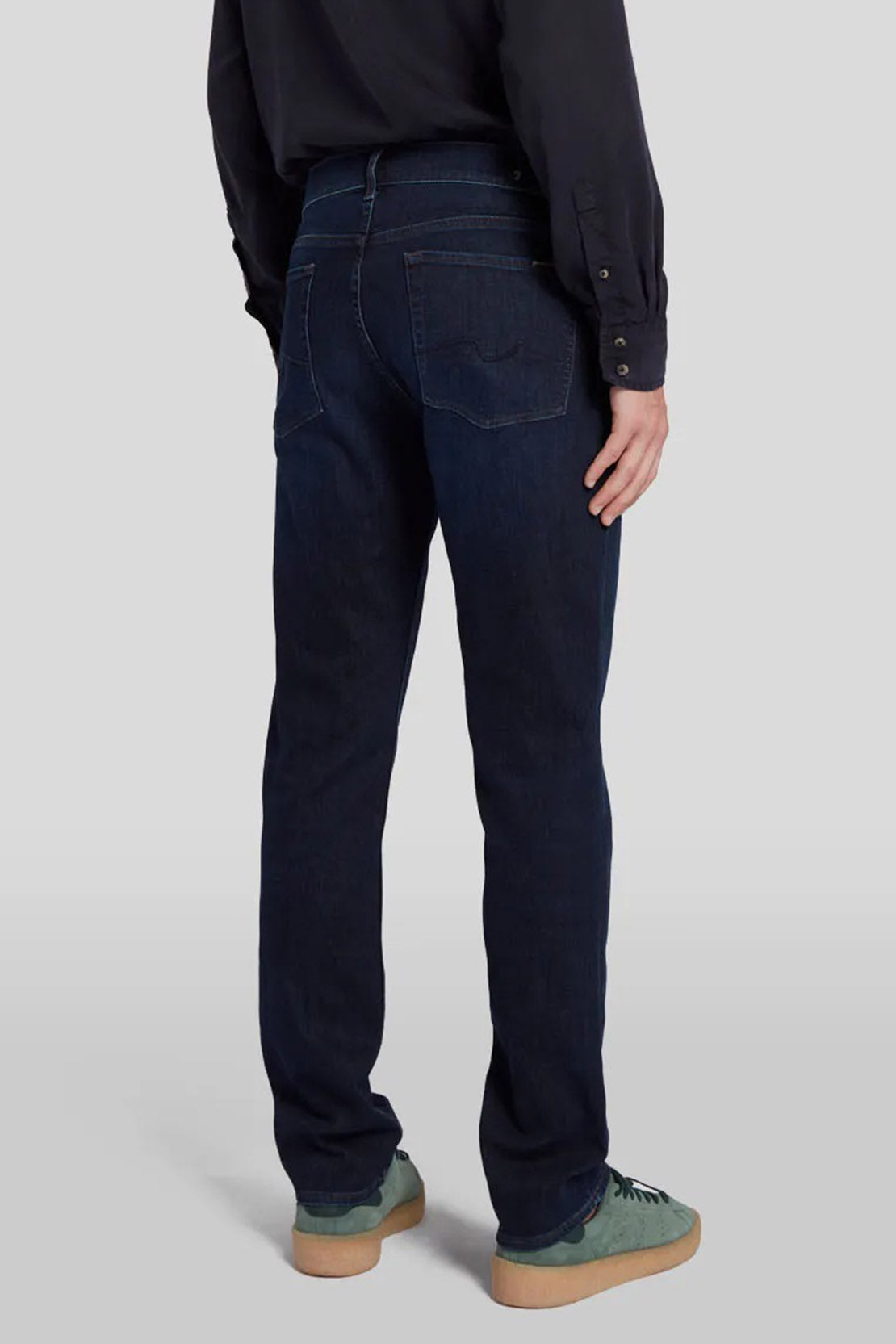 7 FOR ALL MANKIND - SLIMMY Luxe Performance Jeans in Dark Blue Rotation Wash JSMSB800AR