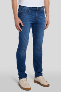 7 FOR ALL MANKIND - SLIMMY Left Hand Apogee Jeans in Mid Blue JSMSR510AG