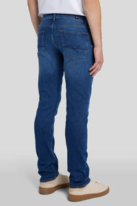 7 FOR ALL MANKIND - SLIMMY Left Hand Apogee Jeans in Mid Blue JSMSR510AG