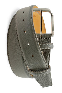 HUXLEY TANNER - JOHNSON 40mm Cervo Leather Belt in Grey JOH004