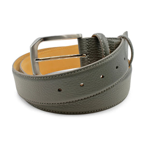 HUXLEY TANNER - JOHNSON 40mm Cervo Leather Belt in Grey JOH004