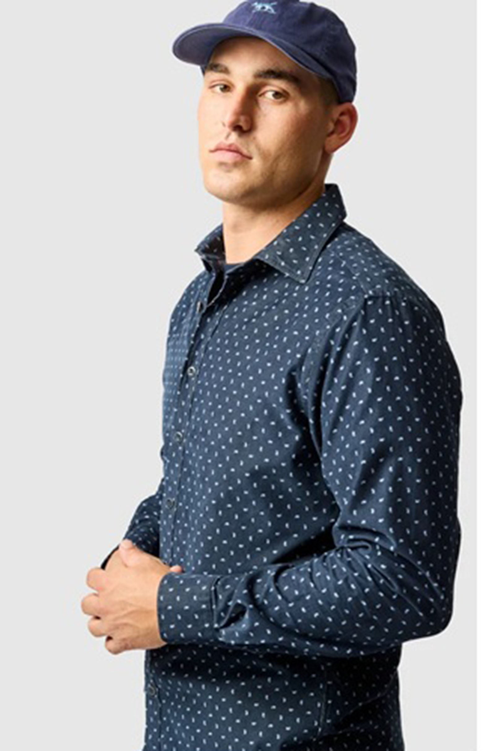 RODD & GUNN - HARRINGTON Sports Fit Shirt in BLUEBERRY LP6576