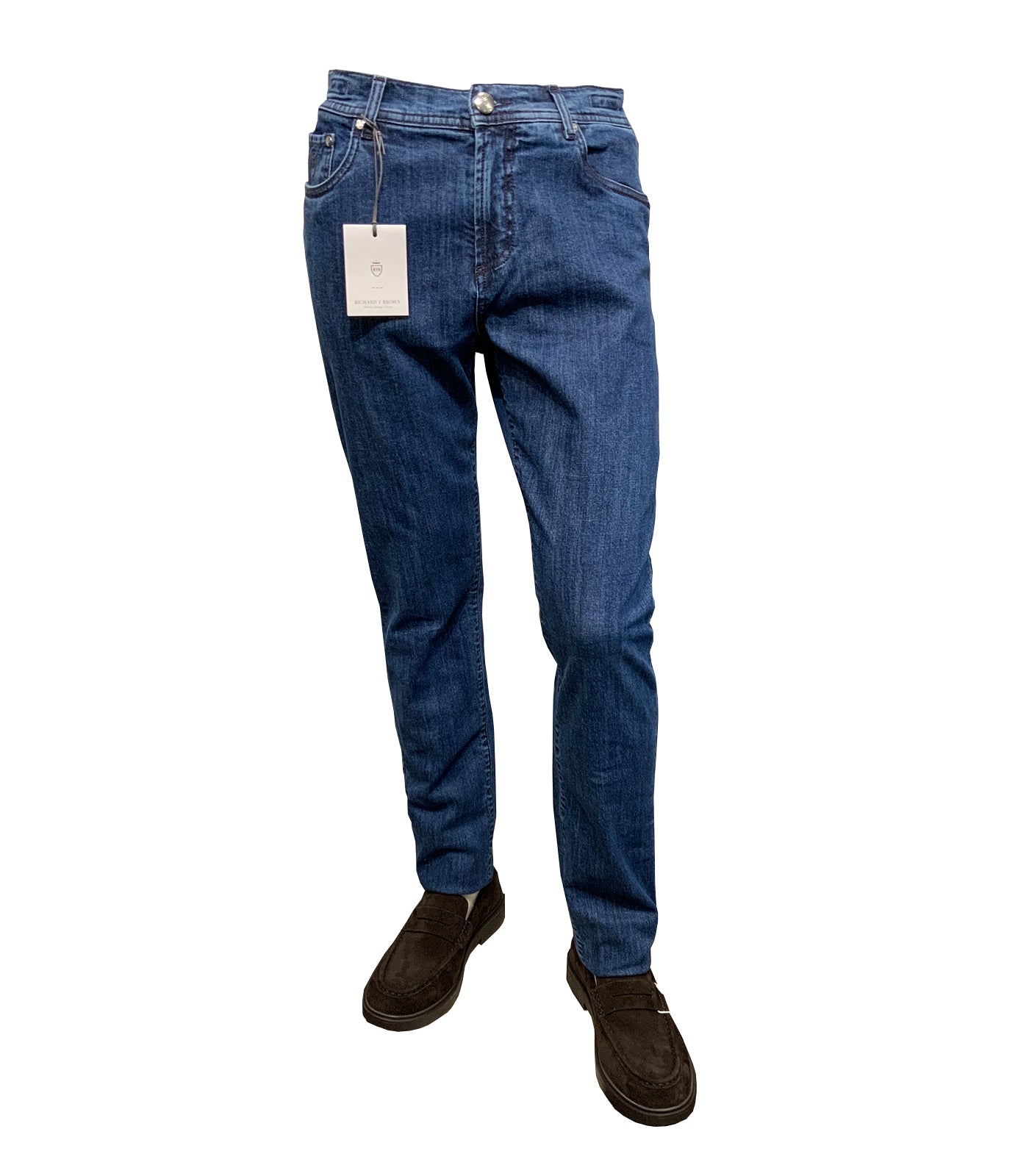 RICHARD J BROWN - T275.W420 MILANO Model Cotton Stretch Jeans In Light Blue