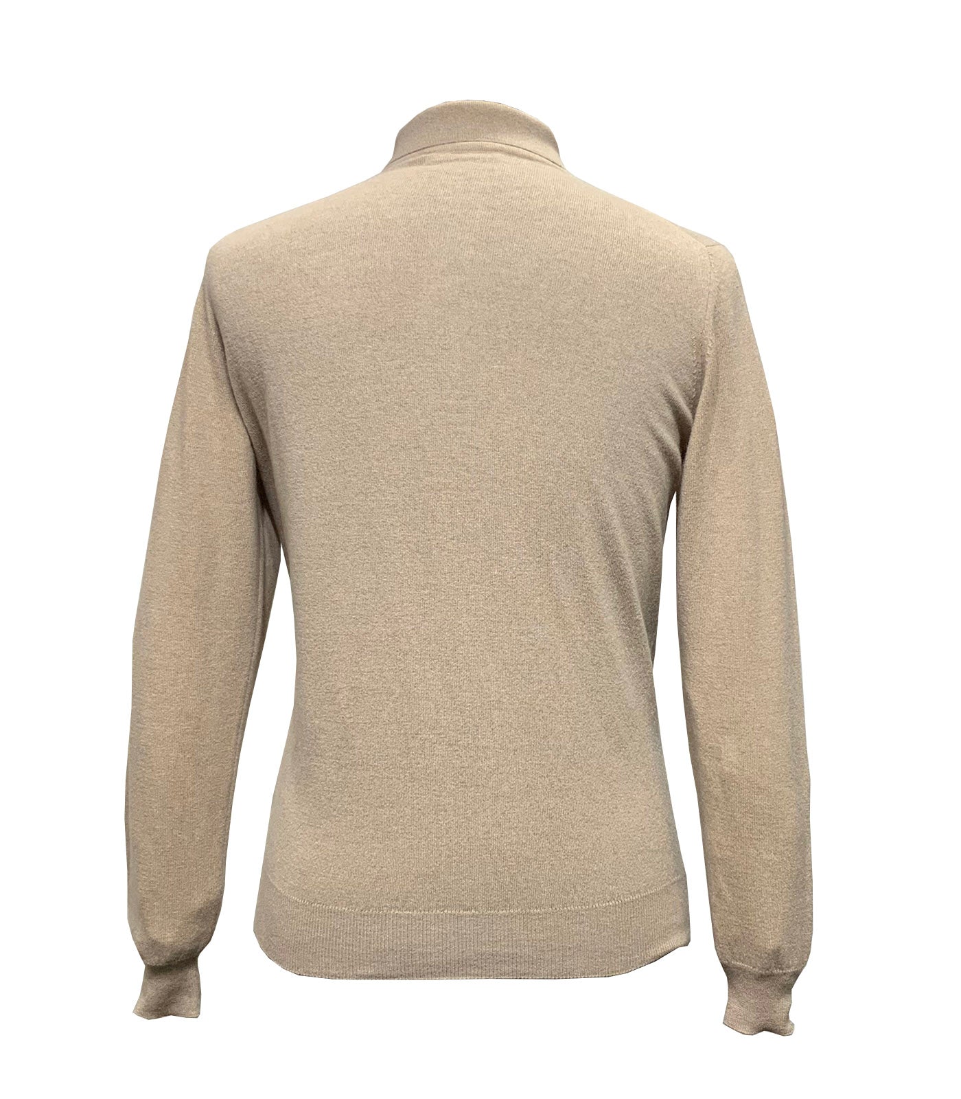FILIPPO DE LAURENTIIS - Beige Wool, Silk & Cashmere Long Sleeve Knitted Polo PL1MLWSC14R 061