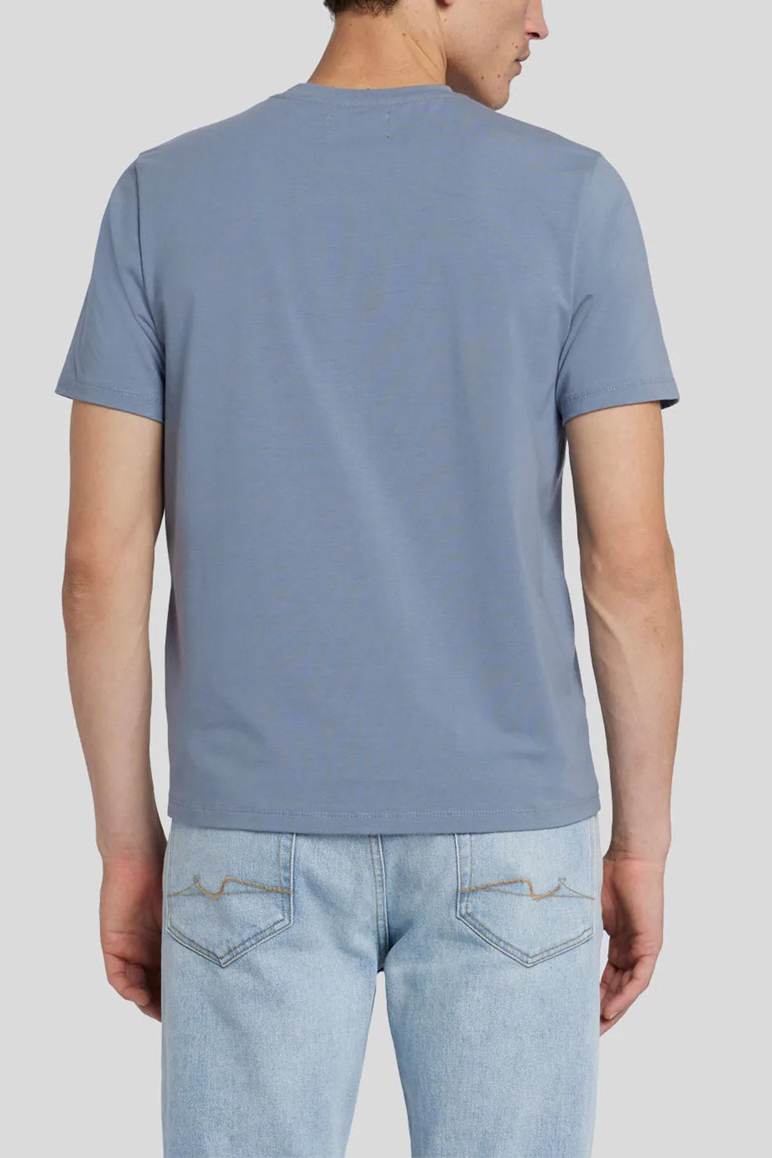 7 FOR ALL MANKIND - Dusty Blue Luxe Performance T-shirt JSIM2370DB