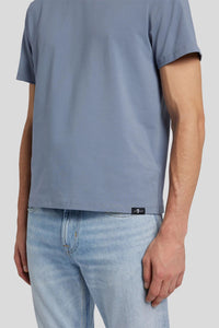 7 FOR ALL MANKIND - Dusty Blue Luxe Performance T-shirt JSIM2370DB