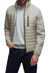 GEOX - SAPIENZA Short Softshell Quilted Jacket in Moonstruck M4520LTC180F1753