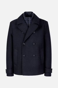 GEOX - CLAUDIO Peacoat in Dark Sky Captain Blue With Detachable Padded Bib M5615BT3289F1624