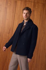 GEOX - CLAUDIO Peacoat in Dark Sky Captain Blue With Detachable Padded Bib M5615BT3289F1624