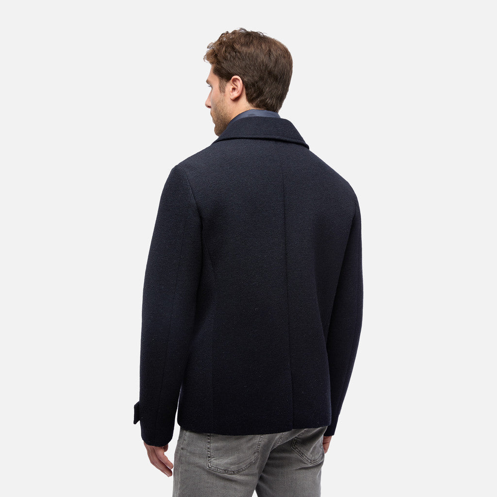 GEOX - CLAUDIO Peacoat in Dark Sky Captain Blue With Detachable Padded Bib M5615BT3289F1624