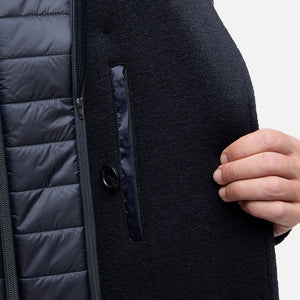 GEOX - CLAUDIO Peacoat in Dark Sky Captain Blue With Detachable Padded Bib M5615BT3289F1624