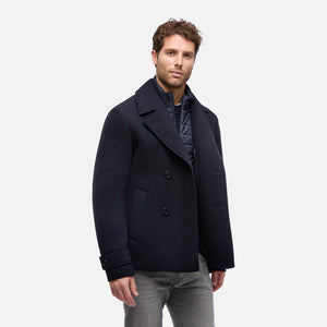 GEOX - CLAUDIO Peacoat in Dark Sky Captain Blue With Detachable Padded Bib M5615BT3289F1624