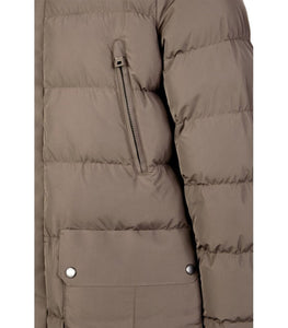 GEOX - PIEVE Longline Quilted PARKA in Bungee Cord M5628NT3270F1432