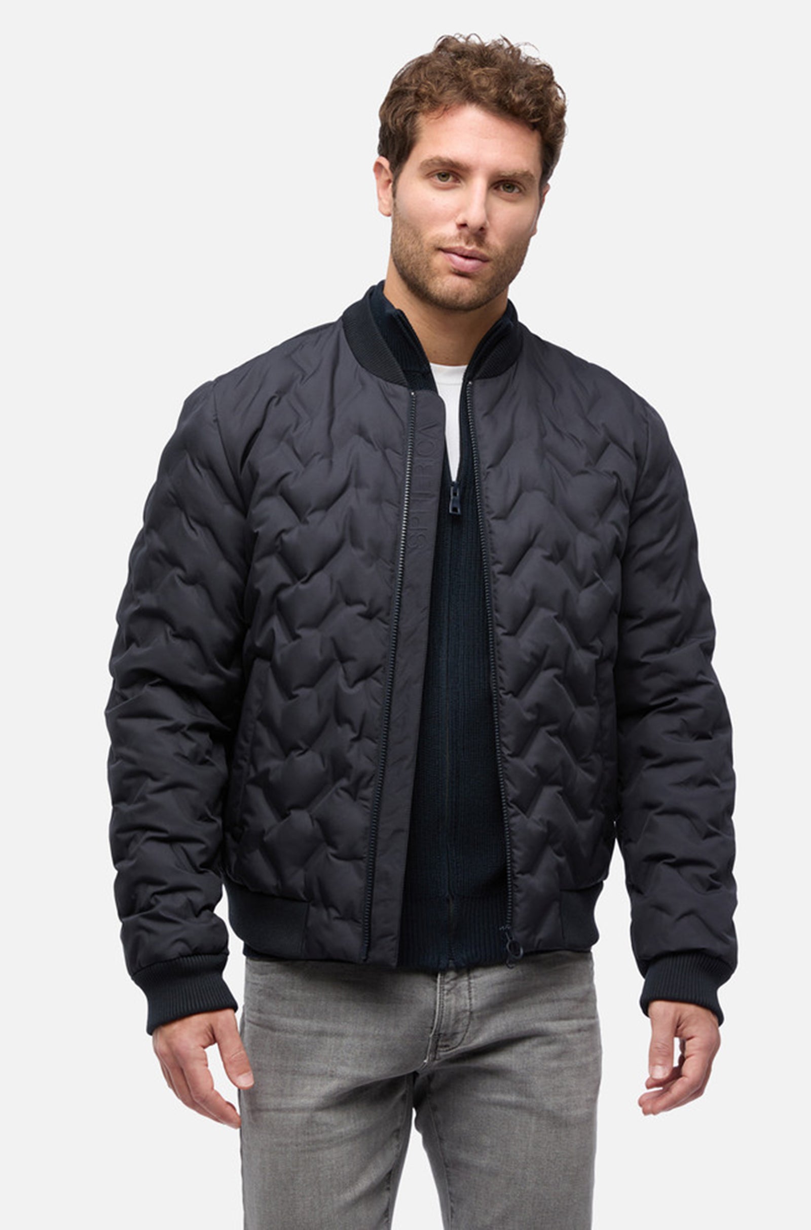 GEOX - SPHERICA Bomber Jacket In Sky Captain Blue M5628RT3271F1624