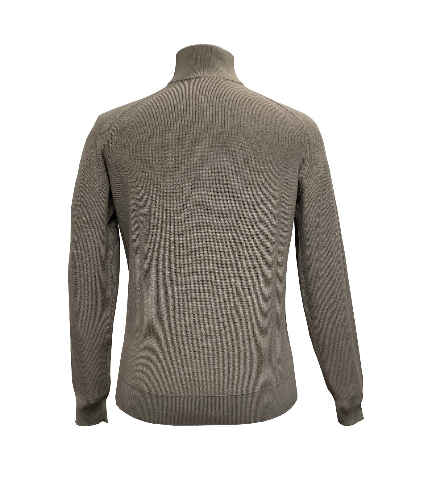 FILIPPO DE LAURENTIIS - Salvia Wool Half Zip Sweater in Fisherman Knit MZ1ML MWM14P 520