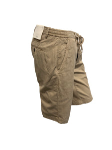 BRIGLIA 1949 - MALIBU Cotton and Linen Blend Shorts With Drawstring Waist in Sand